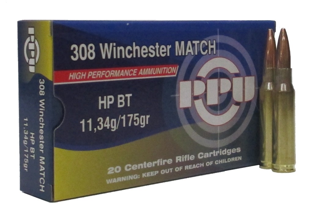 Патрон 308Win PPU Match HP BT 11,34г