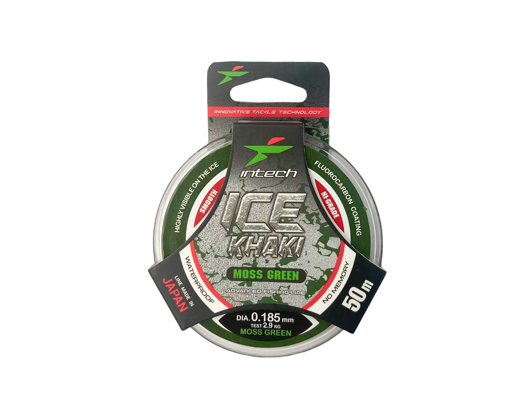 Леска Intech Ice Khaki moss green 50м 0.185мм 2.9кг - фото 1