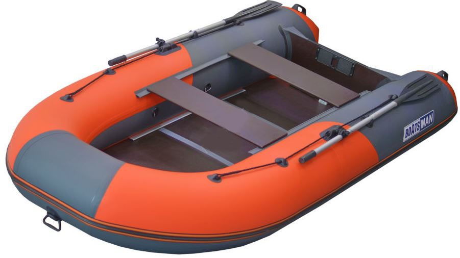 Лодка Boatsman BT330K надувная графитово-оранжевый - фото 1