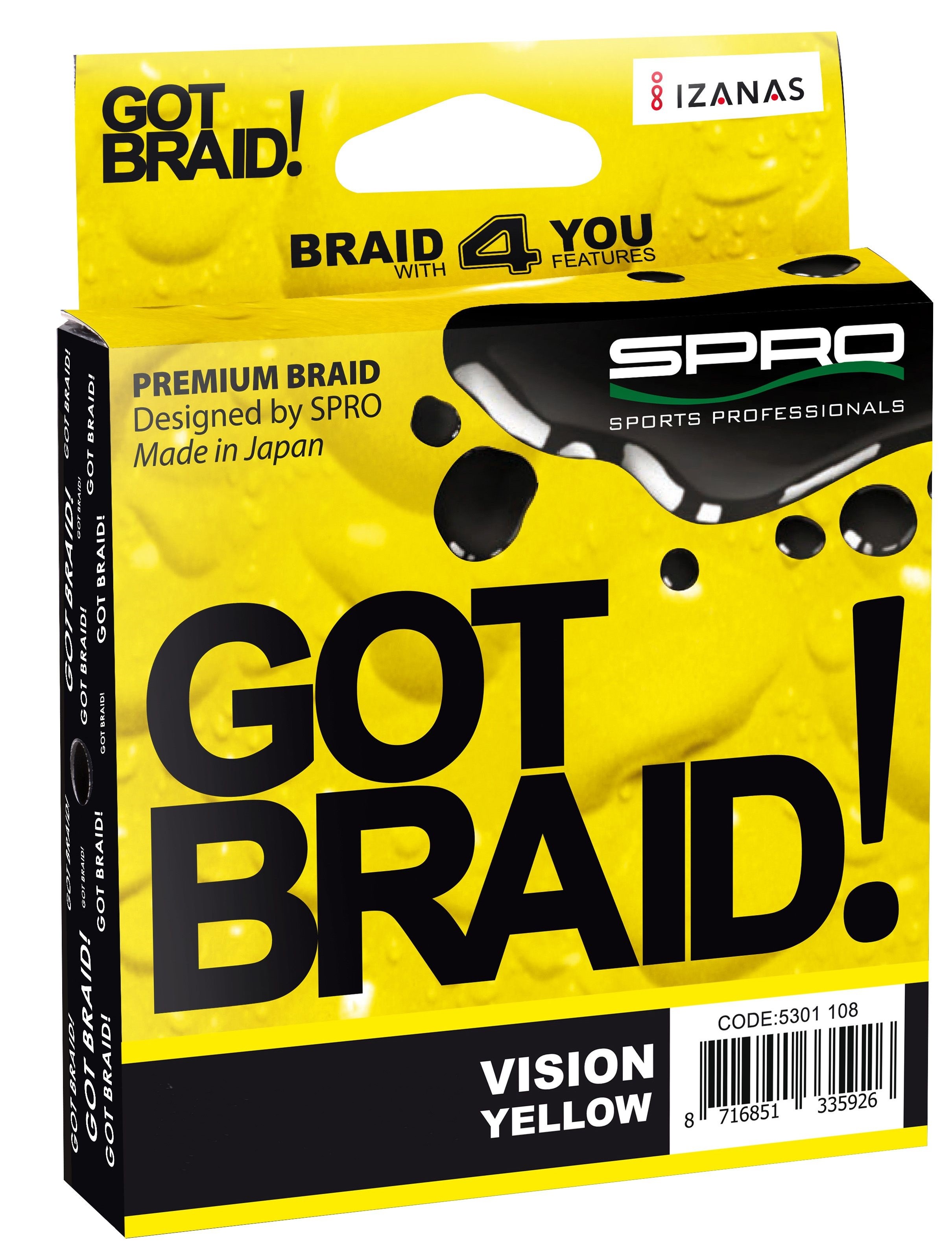 Леска SPRO Got Braid! Yellow 0,10мм 150м - фото 1