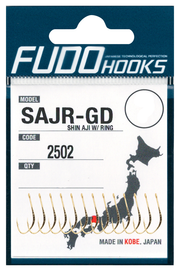 Крючки Fudo Shin Aji W/ Ring SAJR-GD 2502 GD №10  - фото 1