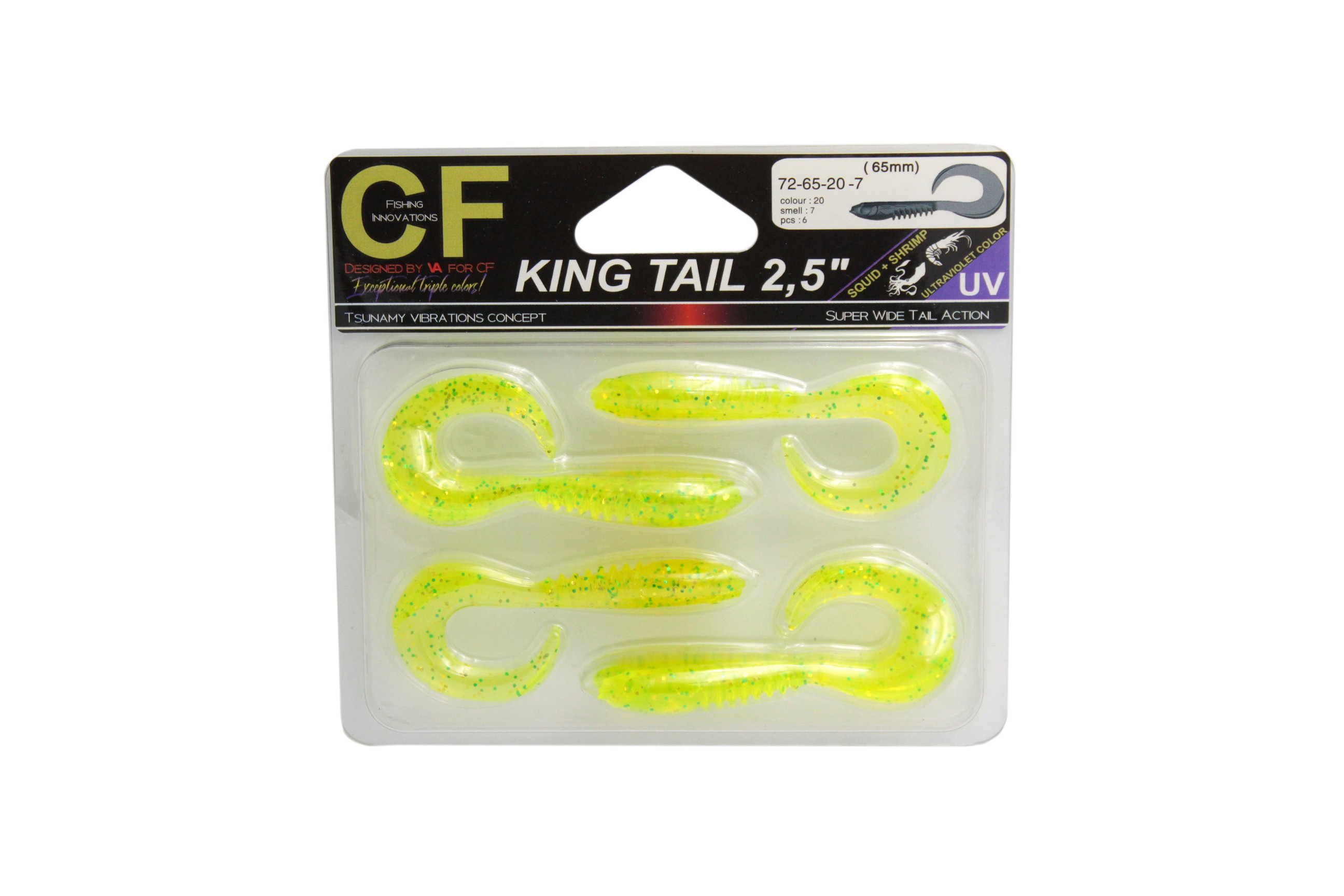 Приманка Crazy Fish King Tail 2,5'' 72-65-20-7 - фото 1