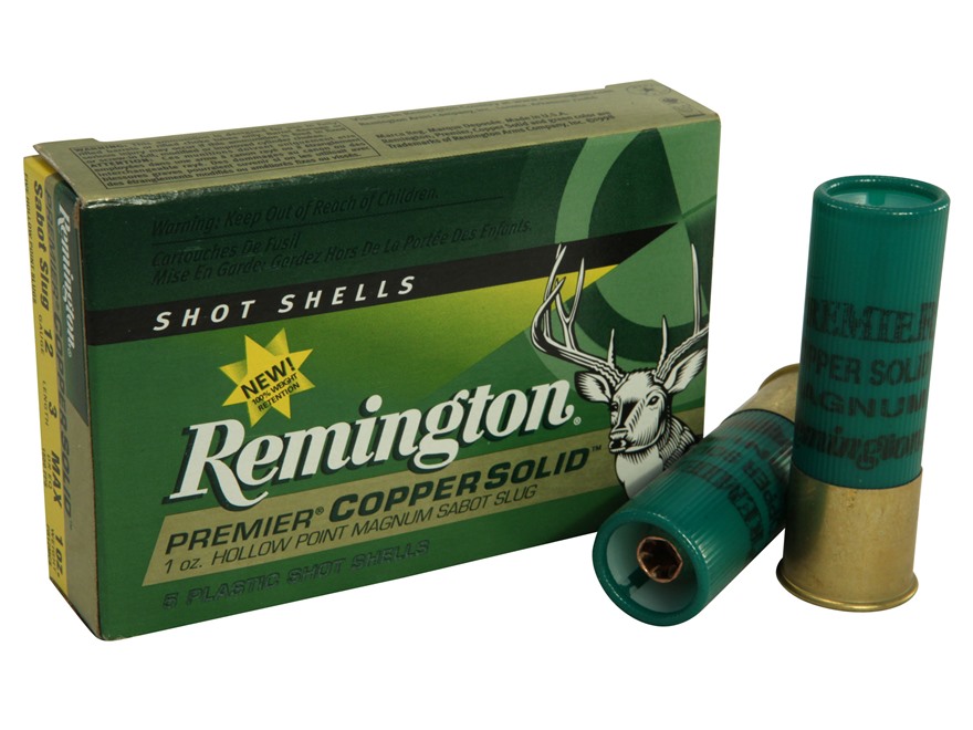 Патрон 12х76 Remington пуля Copper Solid HP Magnum - фото 1