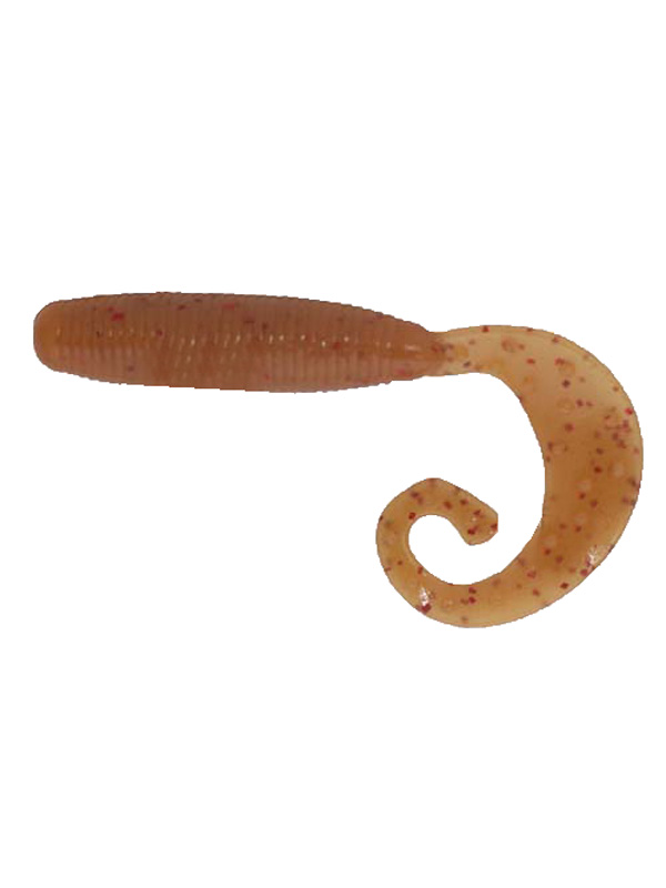 Приманка Reins твистер Fat G tail grub 2&quot; 026 brown shrimp red - фото 1