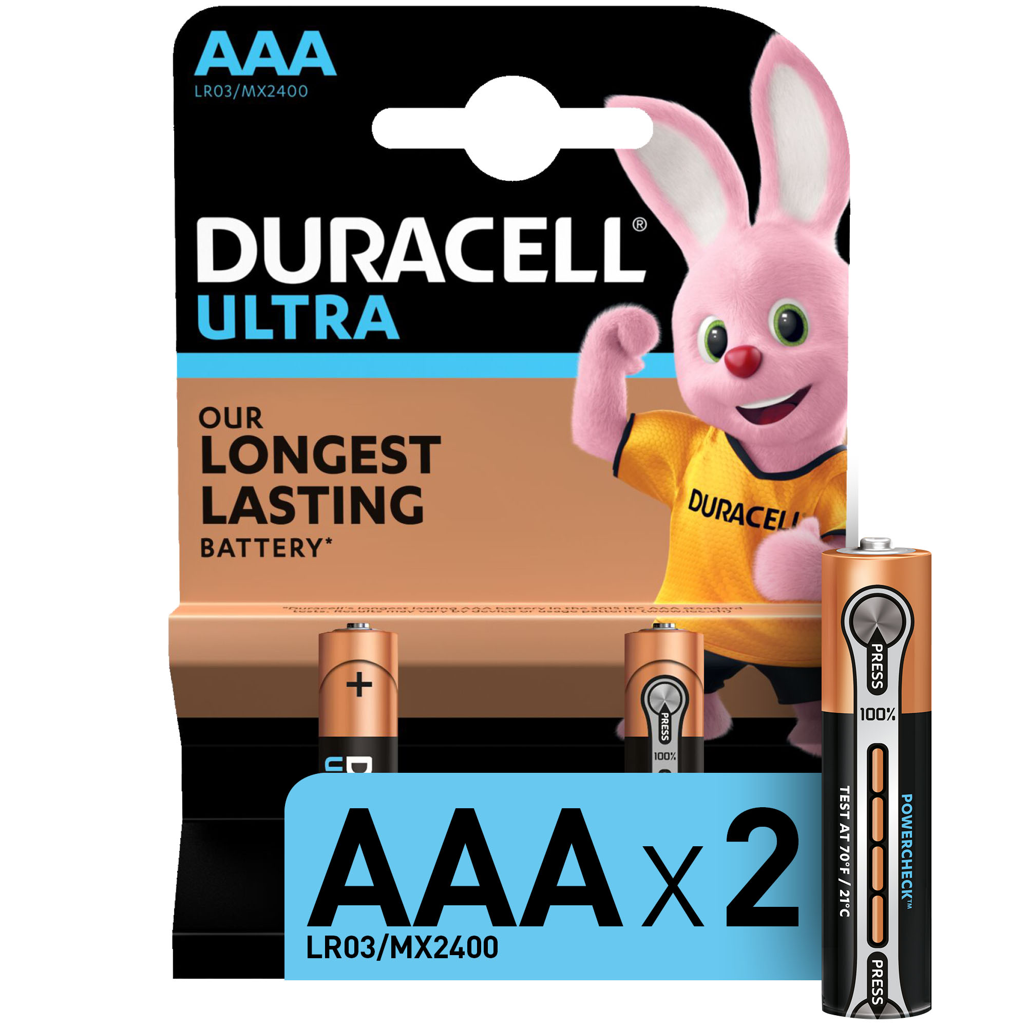 Батарейка Duracell Ultra ААА уп.2шт - фото 1
