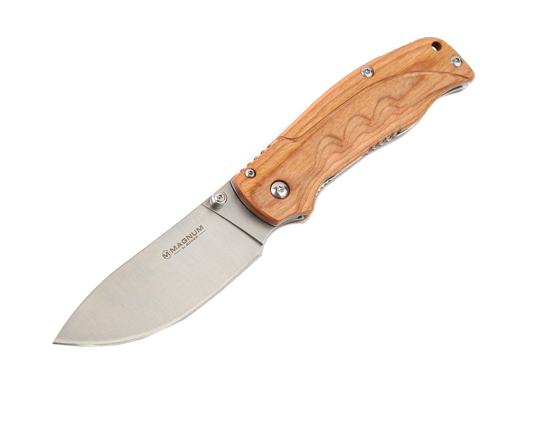 Нож Boker Magnum Pakka Hunter складной сталь 440B рукоять дерево - фото 1