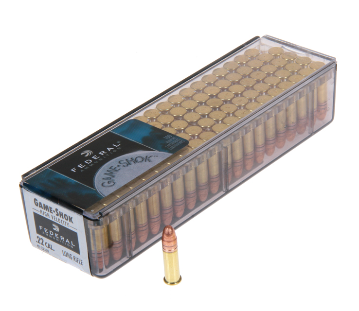 Патрон 22 LR Federal HV Game Shok Solid Copper Plated  2,59г (100шт) - фото 1