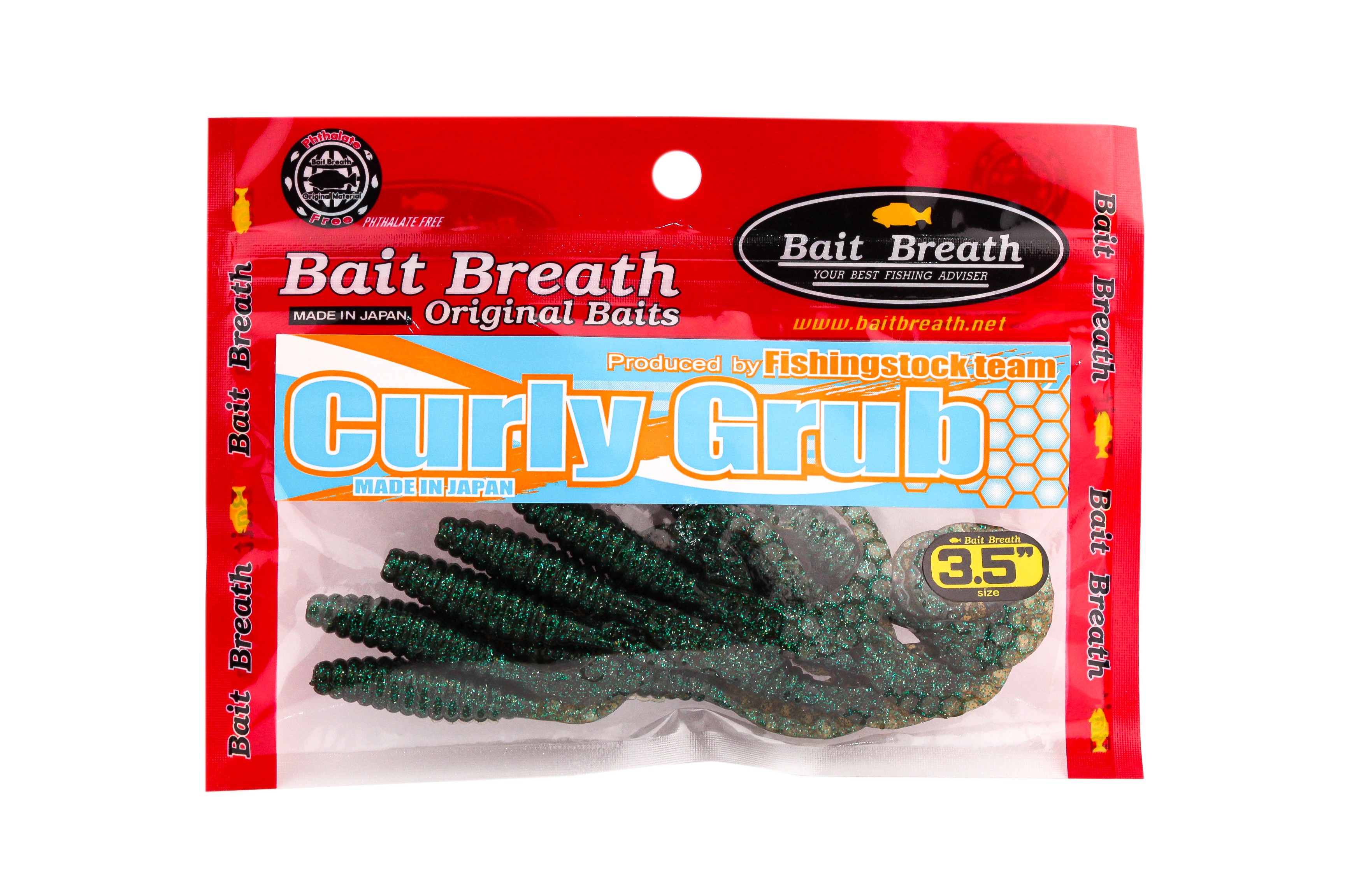 Приманка Bait Breath Curly Grub 3,5&quot; Ur28 уп.10шт