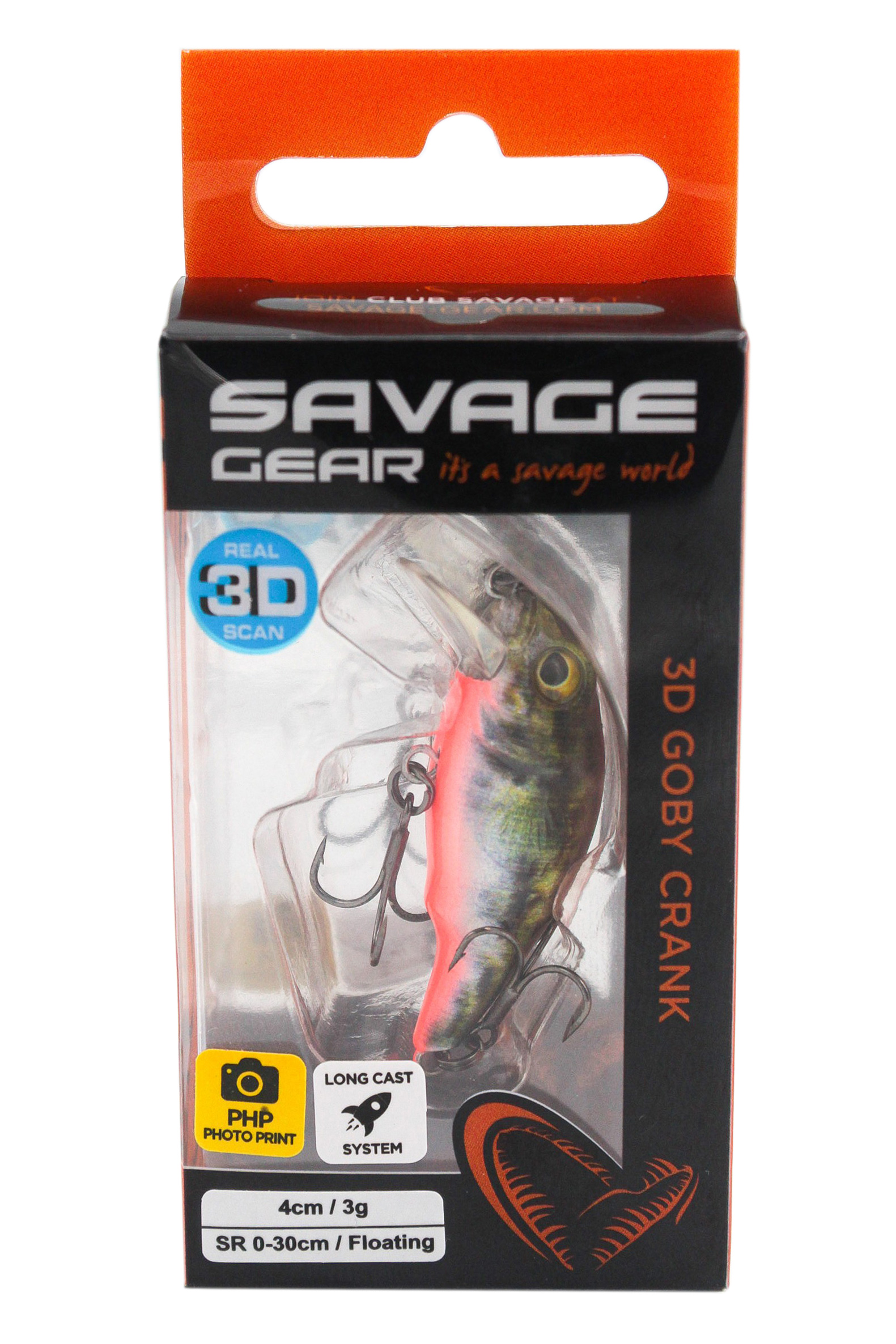 Воблер Savage Gear 3D Goby Сrank SR 4см 3гр F uv red/black