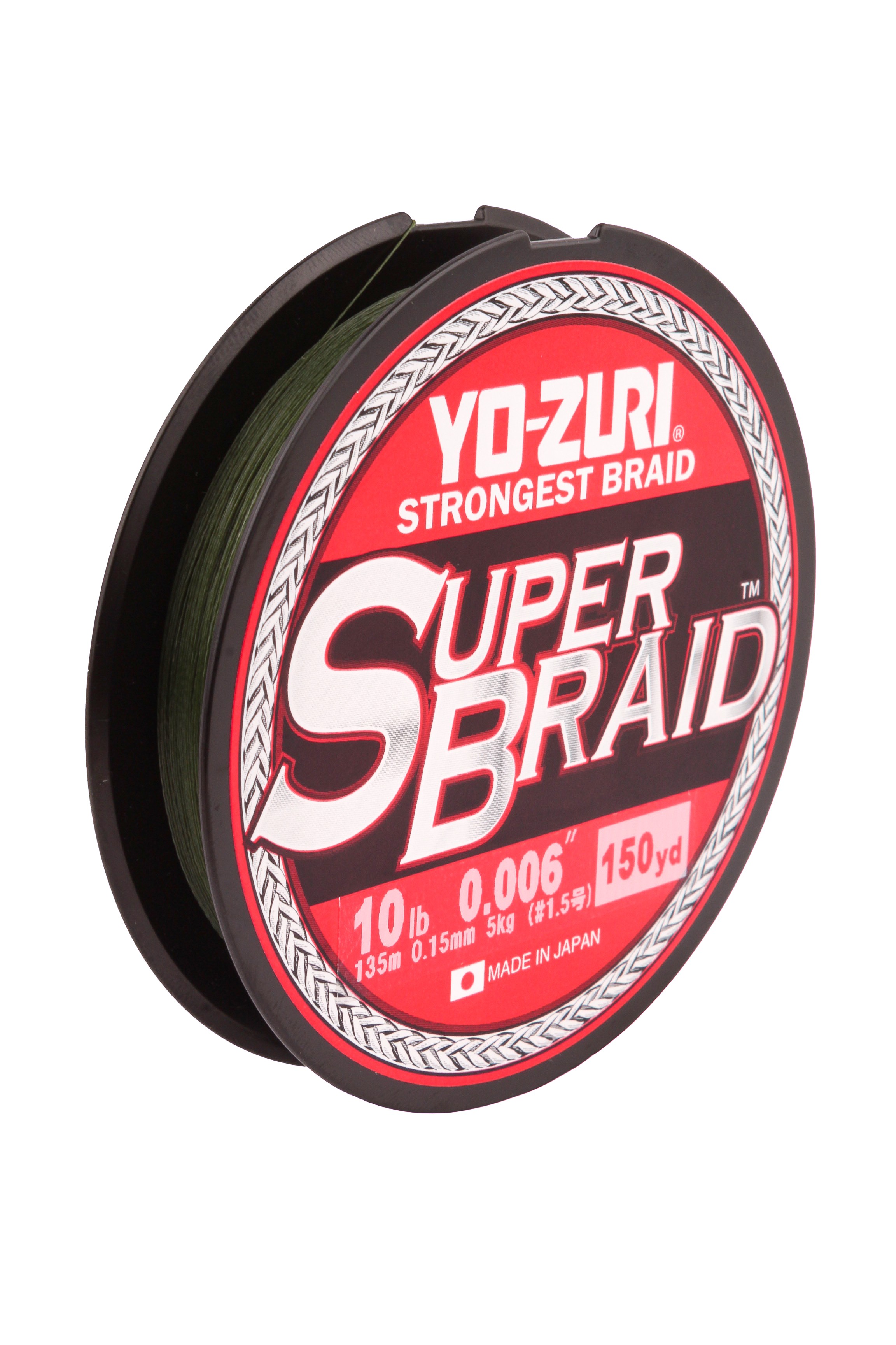 Шнур Yo-Zuri PE Superbraid Dark Green 150yds 10lbs 0,15мм - фото 1