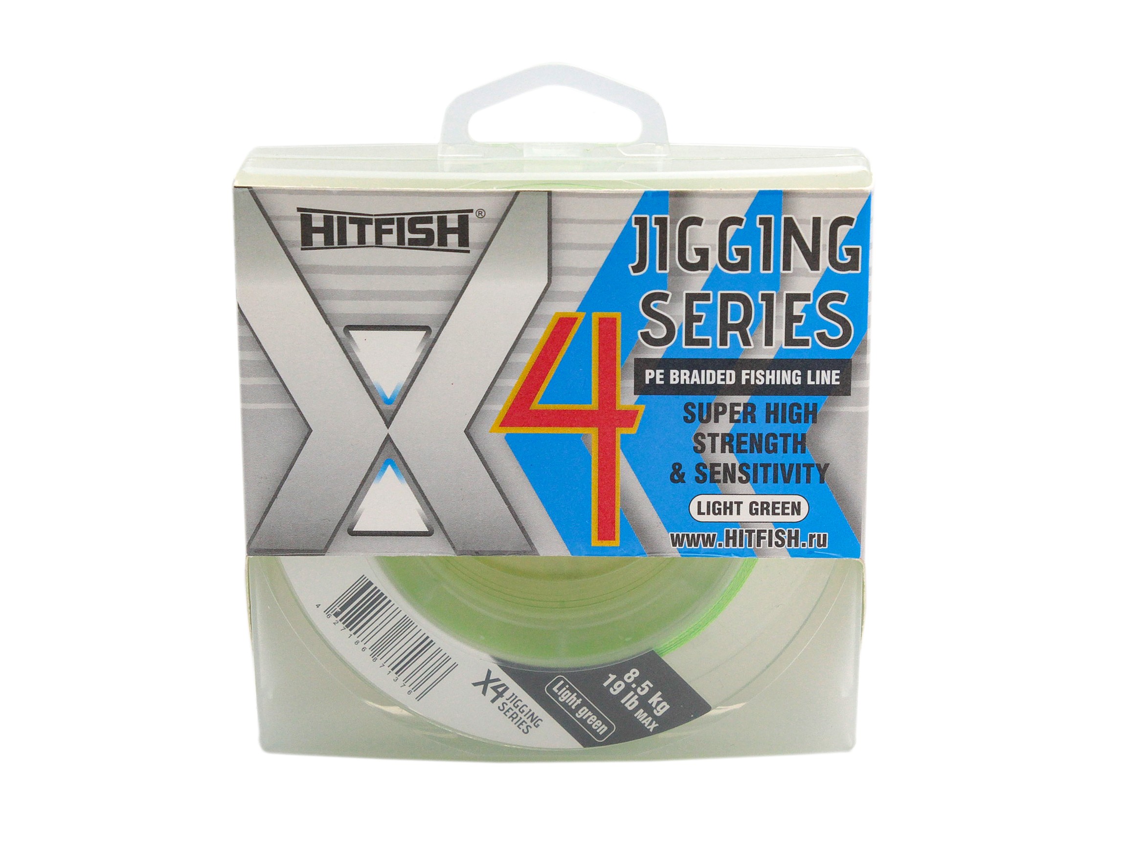 Шнур Hitfish X4 Jigging series №1,0 0,165мм  8,5кг 150м light green - фото 1