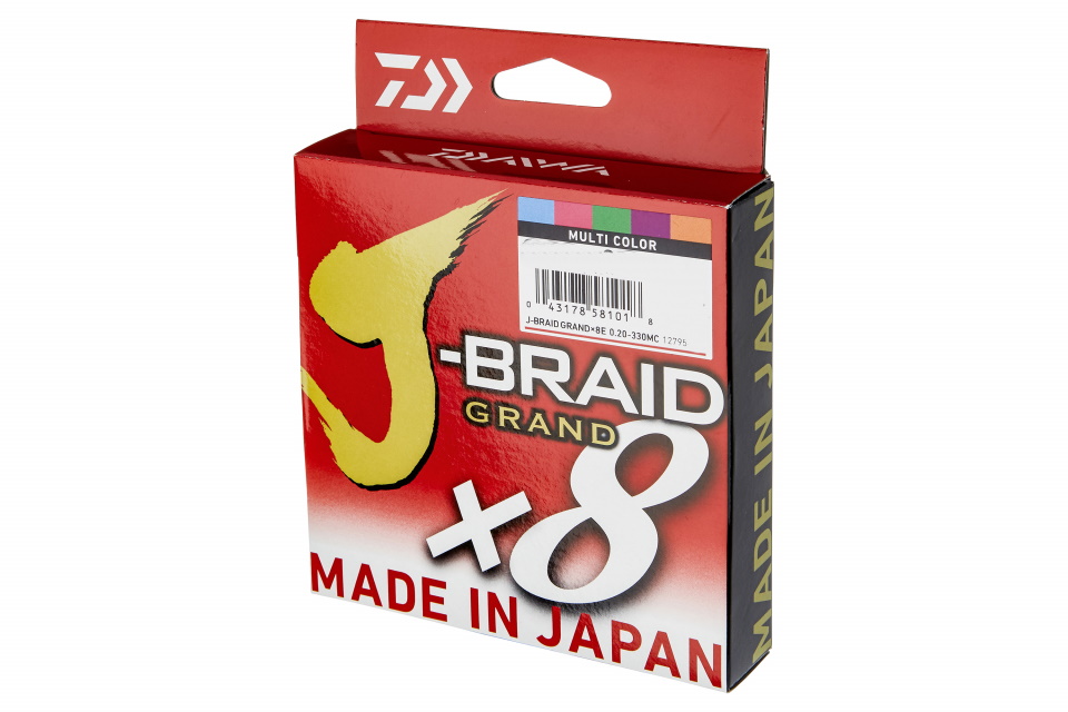 Шнур Daiwa J-Braid Grand X8 0,13мм 150м Multicolor - фото 1