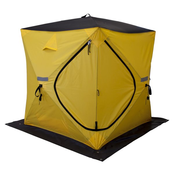 Палатка Helios Extreme куб 1.5х1.5 зимняя желтый/серый - фото 1