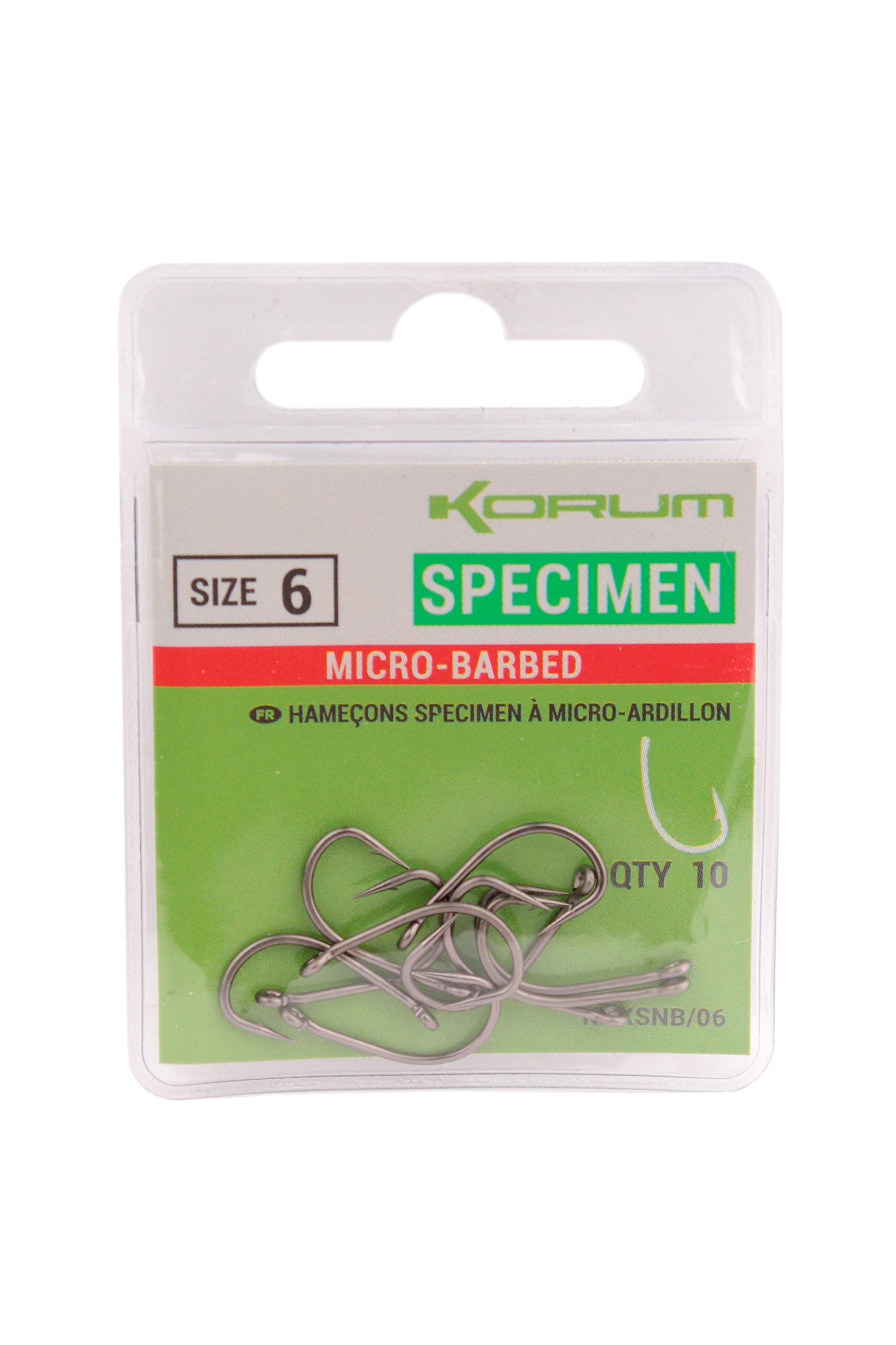 Крючки Korum Xpert Specimen Micro Barbed Hooks №6 - фото 1