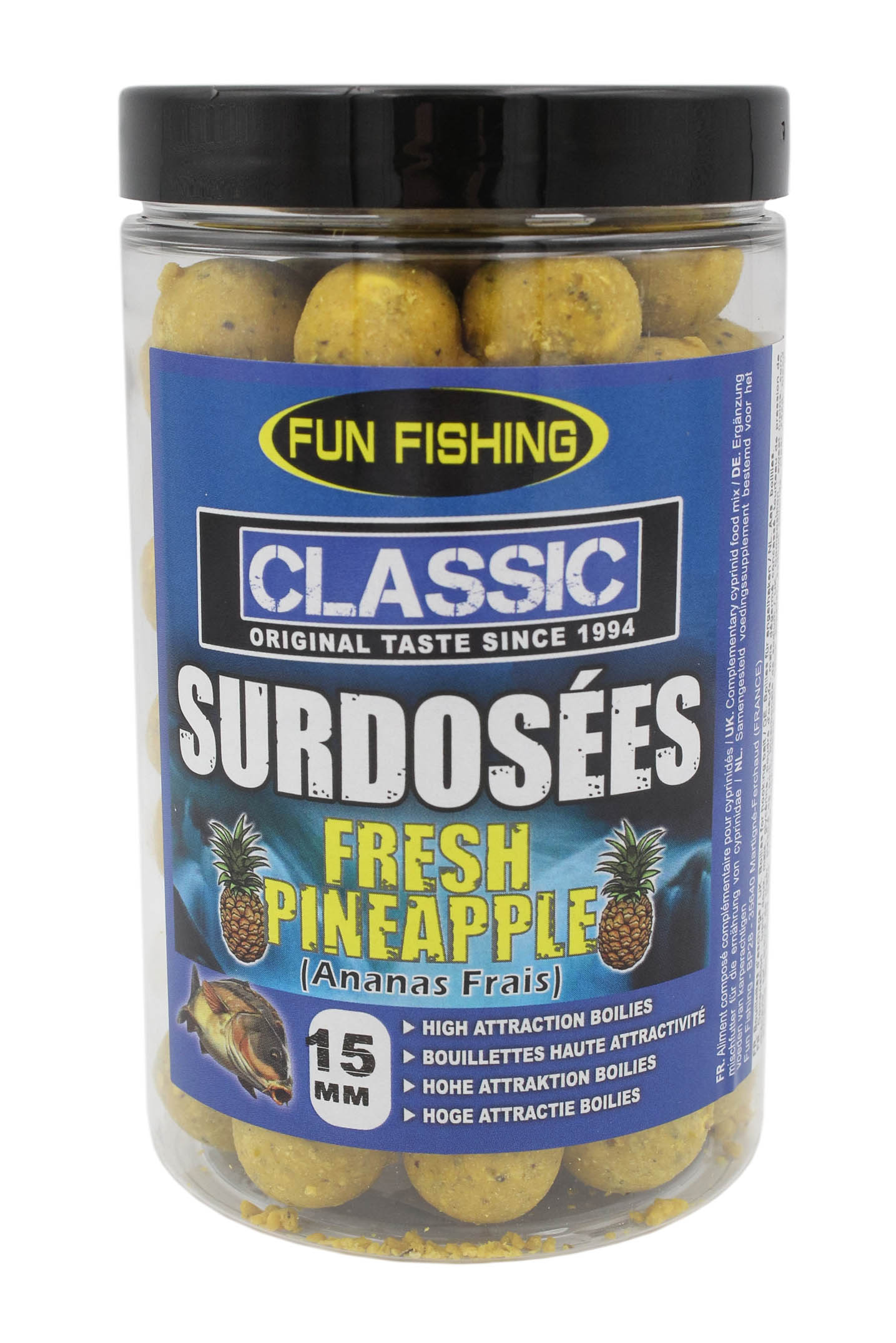 Бойлы Fun Fishing Classic Fresh Pineapple насадочные 15мм 240г