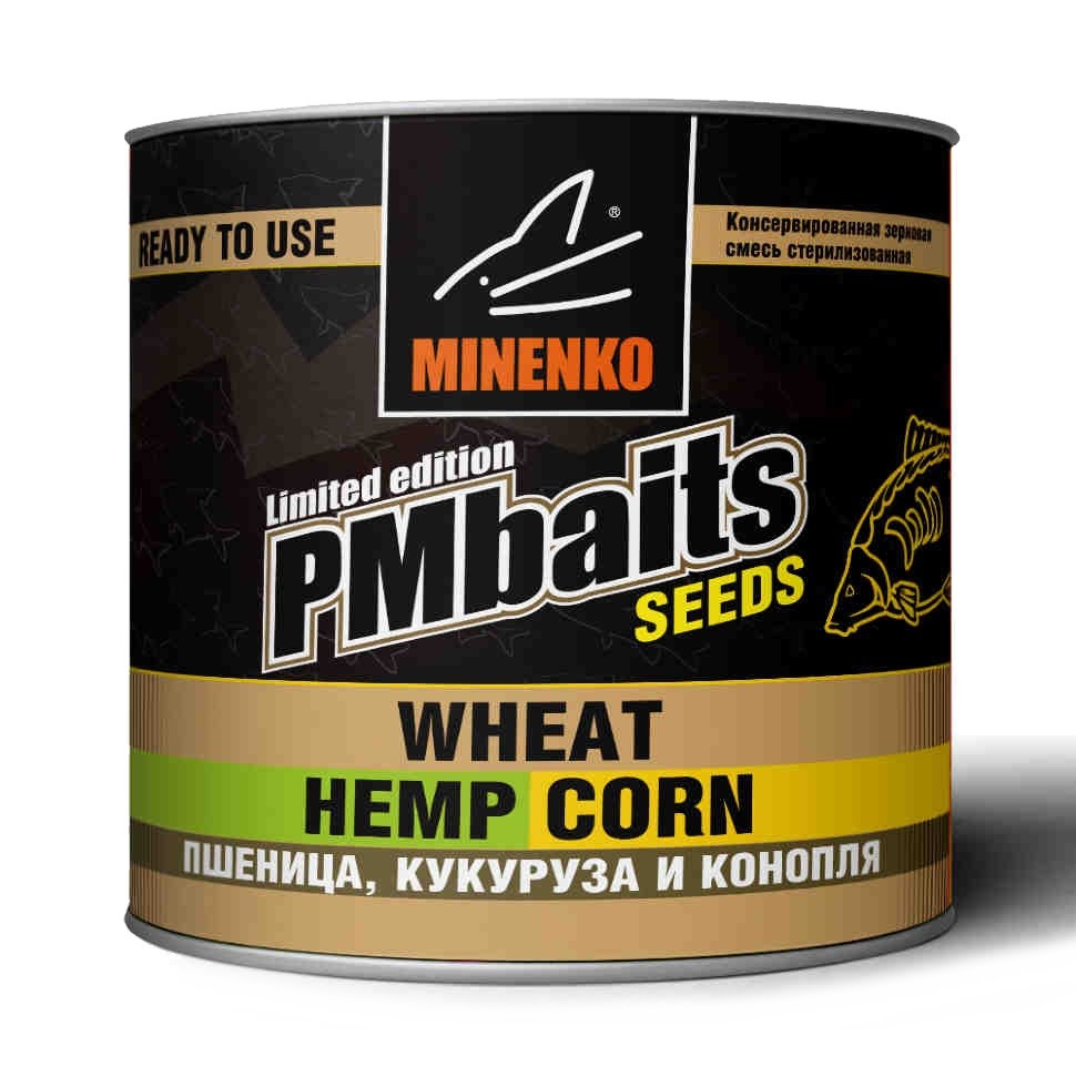 Консервированная зерновая смесь MINENKO Wheat corn hamp 430мл - фото 1
