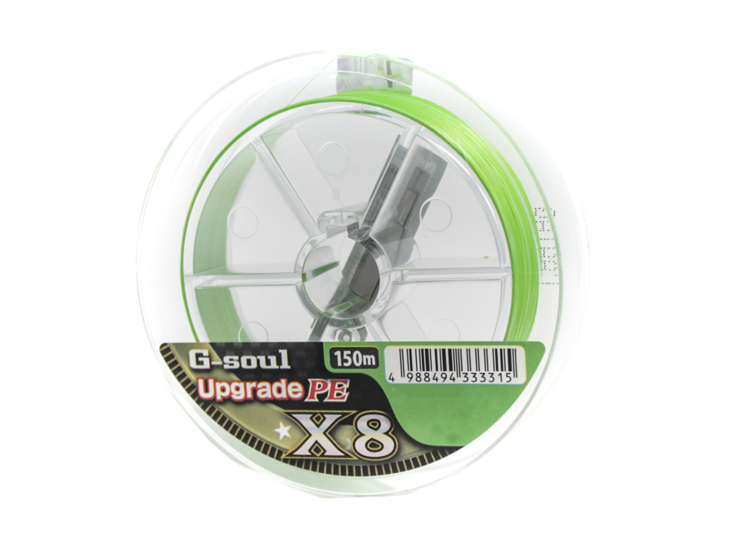 Шнур YGK G-Soul Upgrade X8 150м PE 0,8 16lb Lime Green
