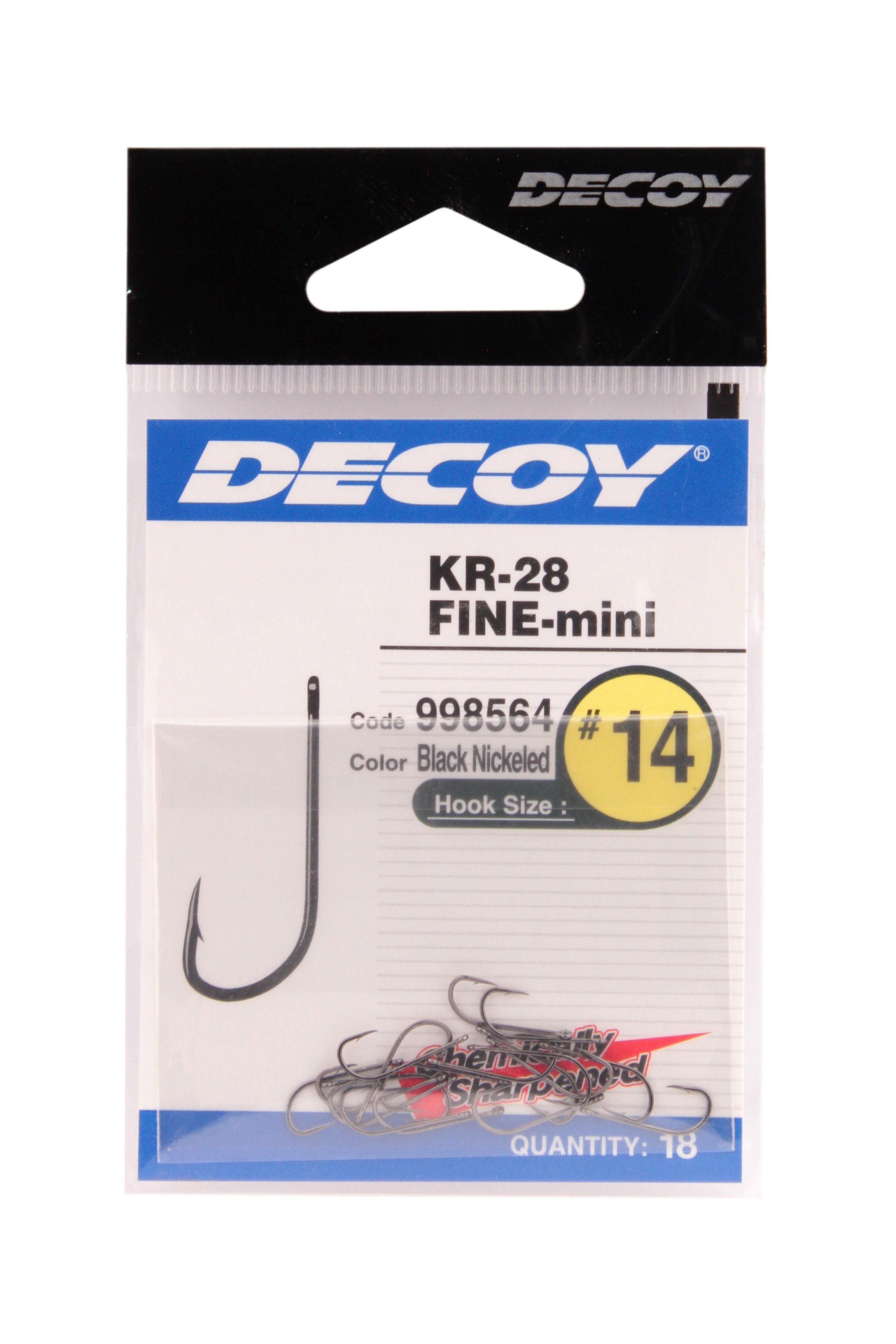Крючки Decoy Fine mini KR-28 №14 18шт