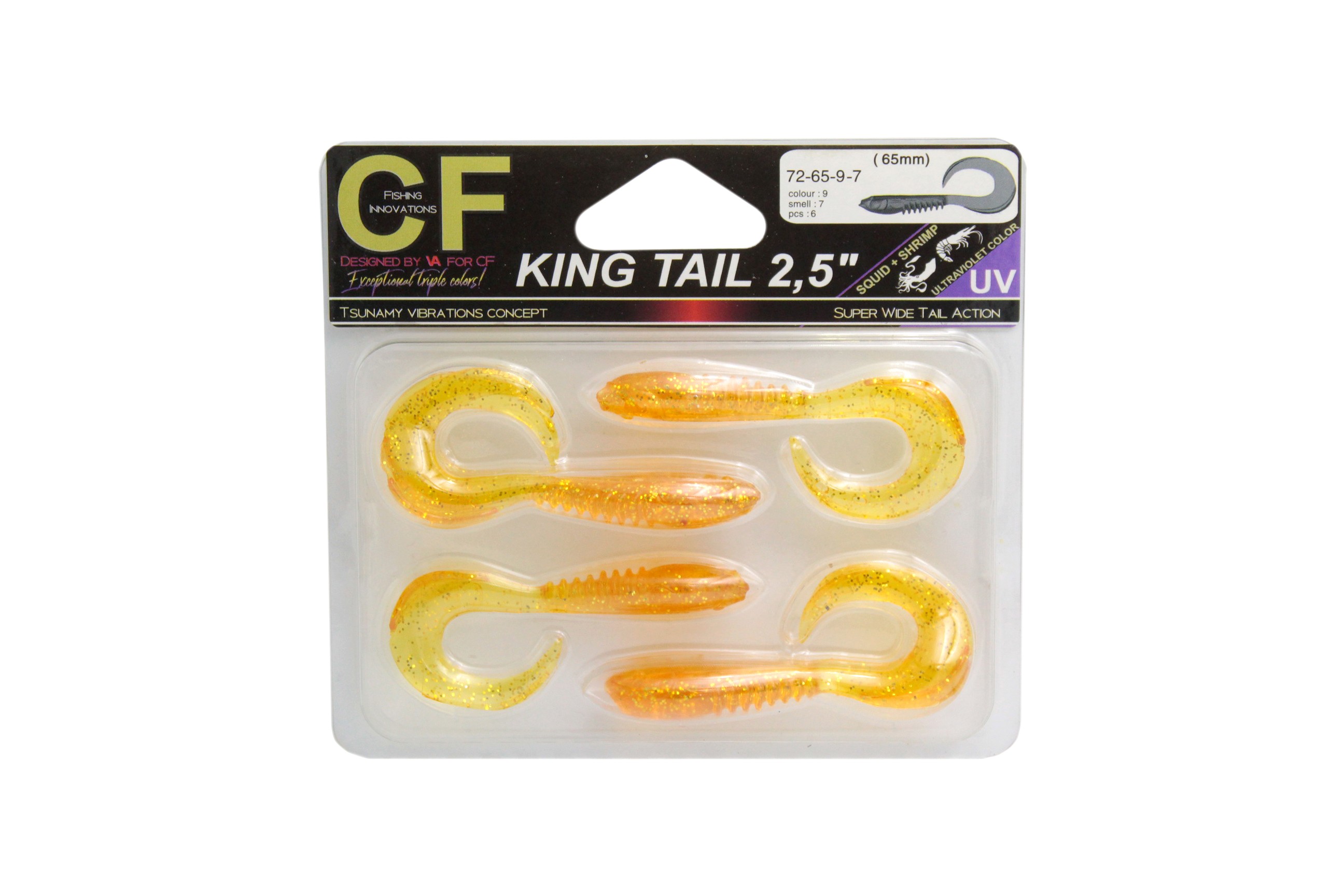 Приманка Crazy Fish King Tail 2,5'' 72-65-9-7 - фото 1
