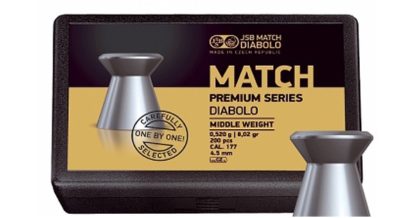 Пульки JSB Match Premium Middle 4,5мм 0,520гр 200шт - фото 1