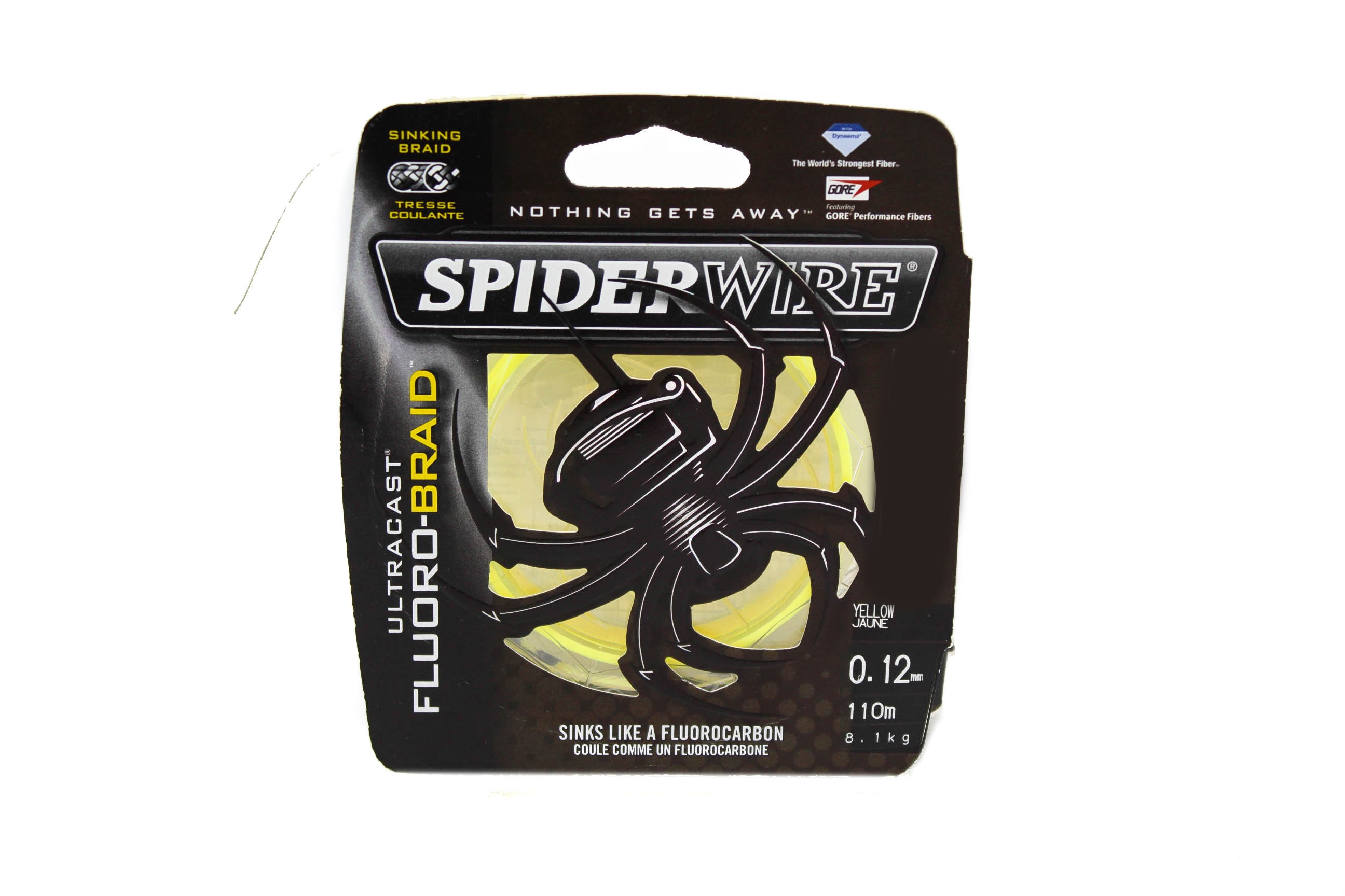 Шнур Spiderwire fluorobraid yellow 110м 0,12мм - фото 1