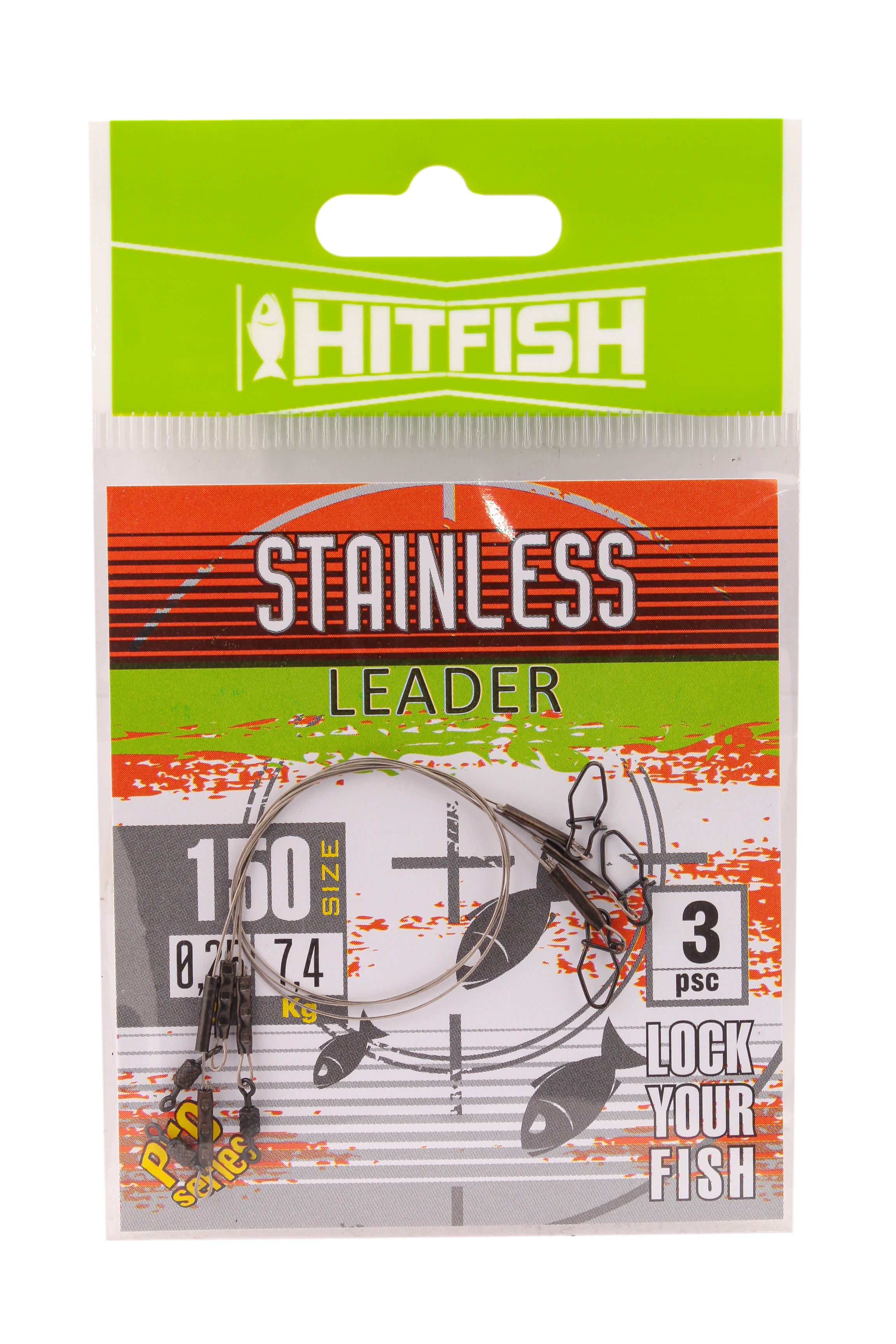 Поводок Hitfish Stainless leader 19 нитей 150мм 7,4кг d 0,25 3шт - фото 1