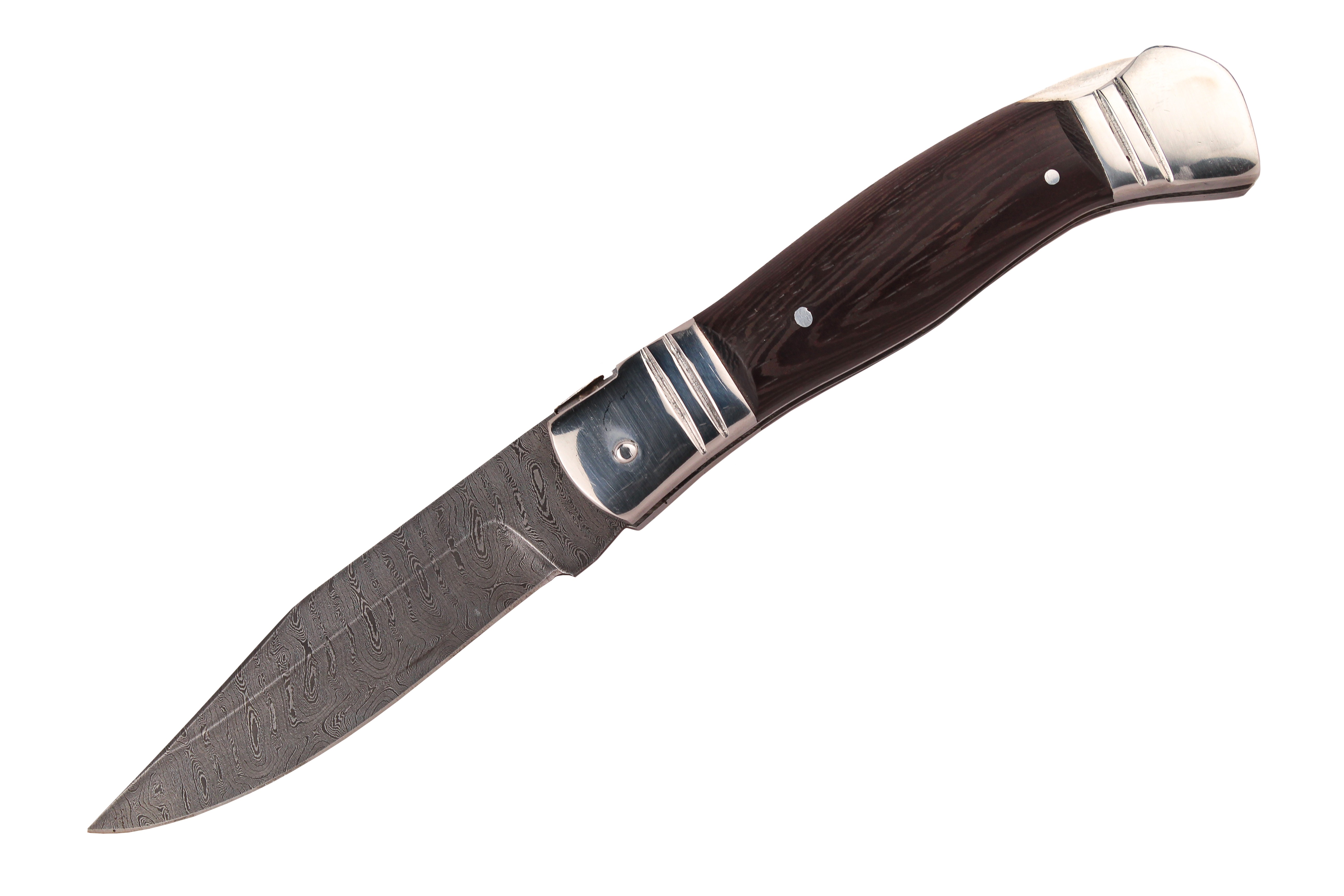 Нож ИП Семин Каюр дамасская сталь складной - фото 1