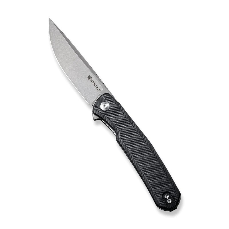 Нож Sencut Scitus Flipper Knife Black G10 Handle (3.47&quot; Gray Stonewashed D2 Blad - фото 1