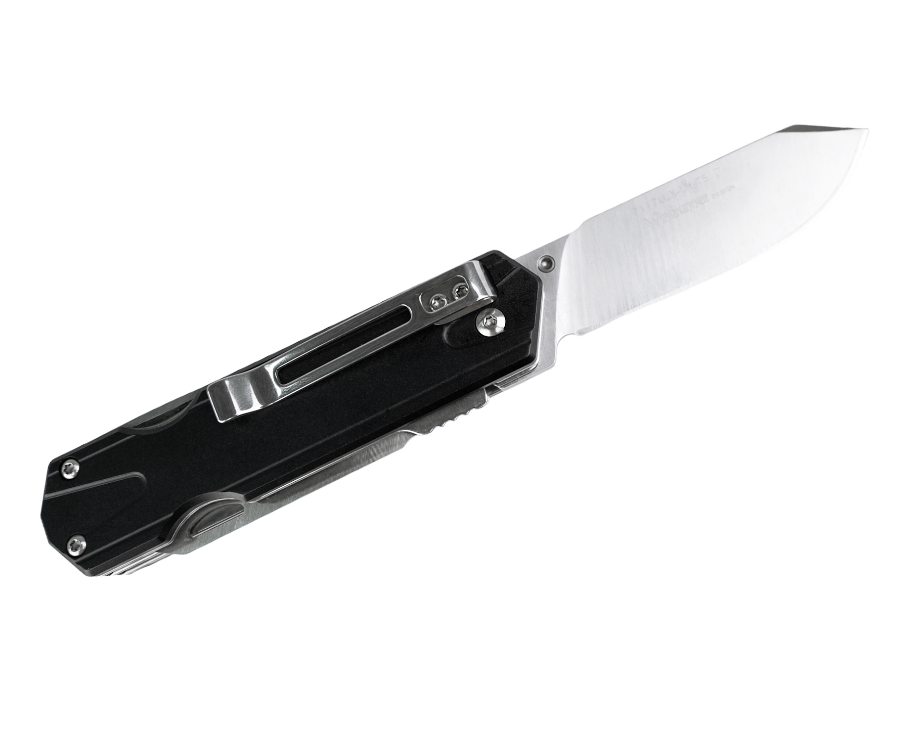 Нож Sanrenmu 7117LUX-LH-T5 складной сталь 12C27 рукоять Black Aluminum