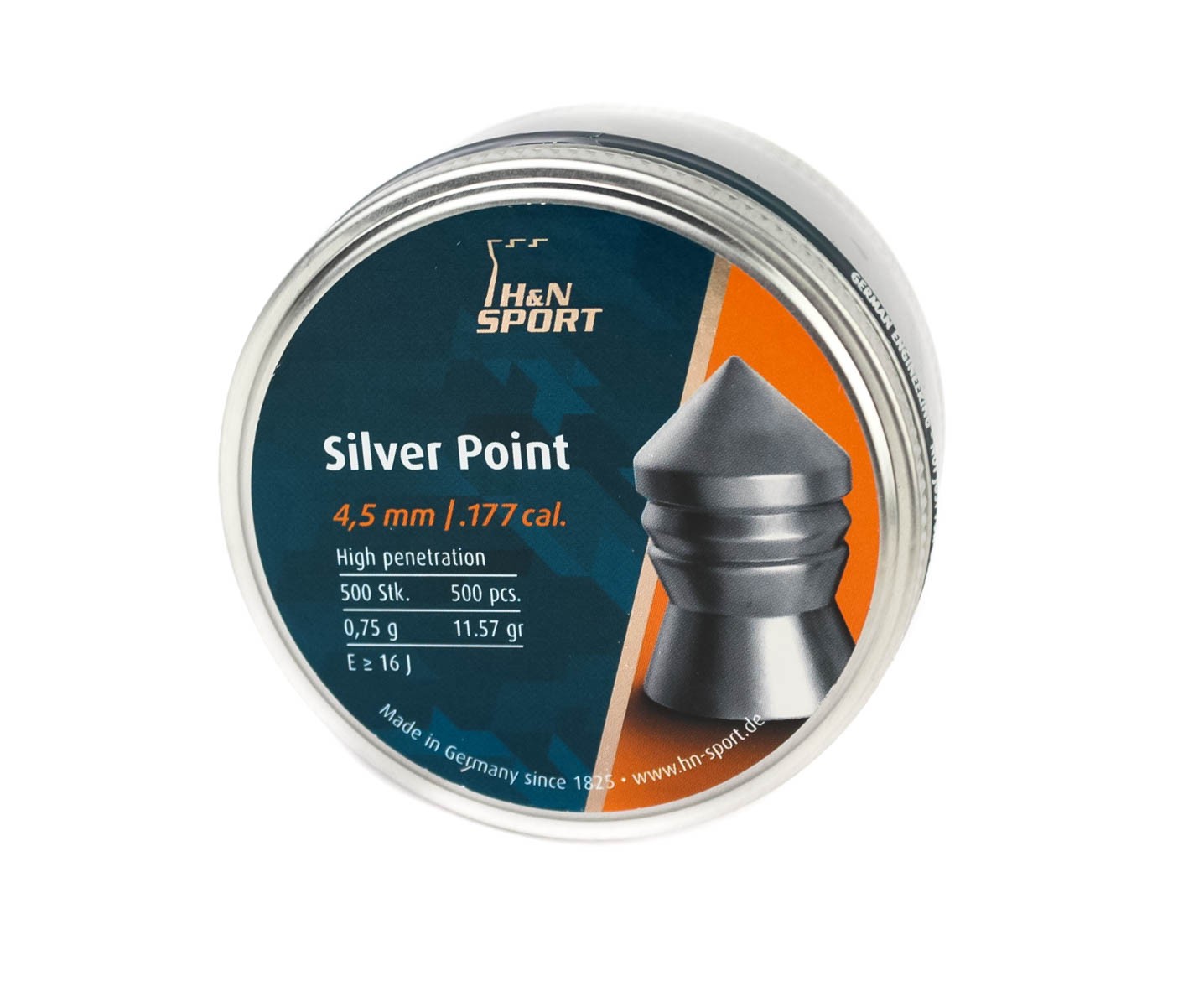 Пульки H&N 4,5мм Silver Point 0,75 гр 500шт