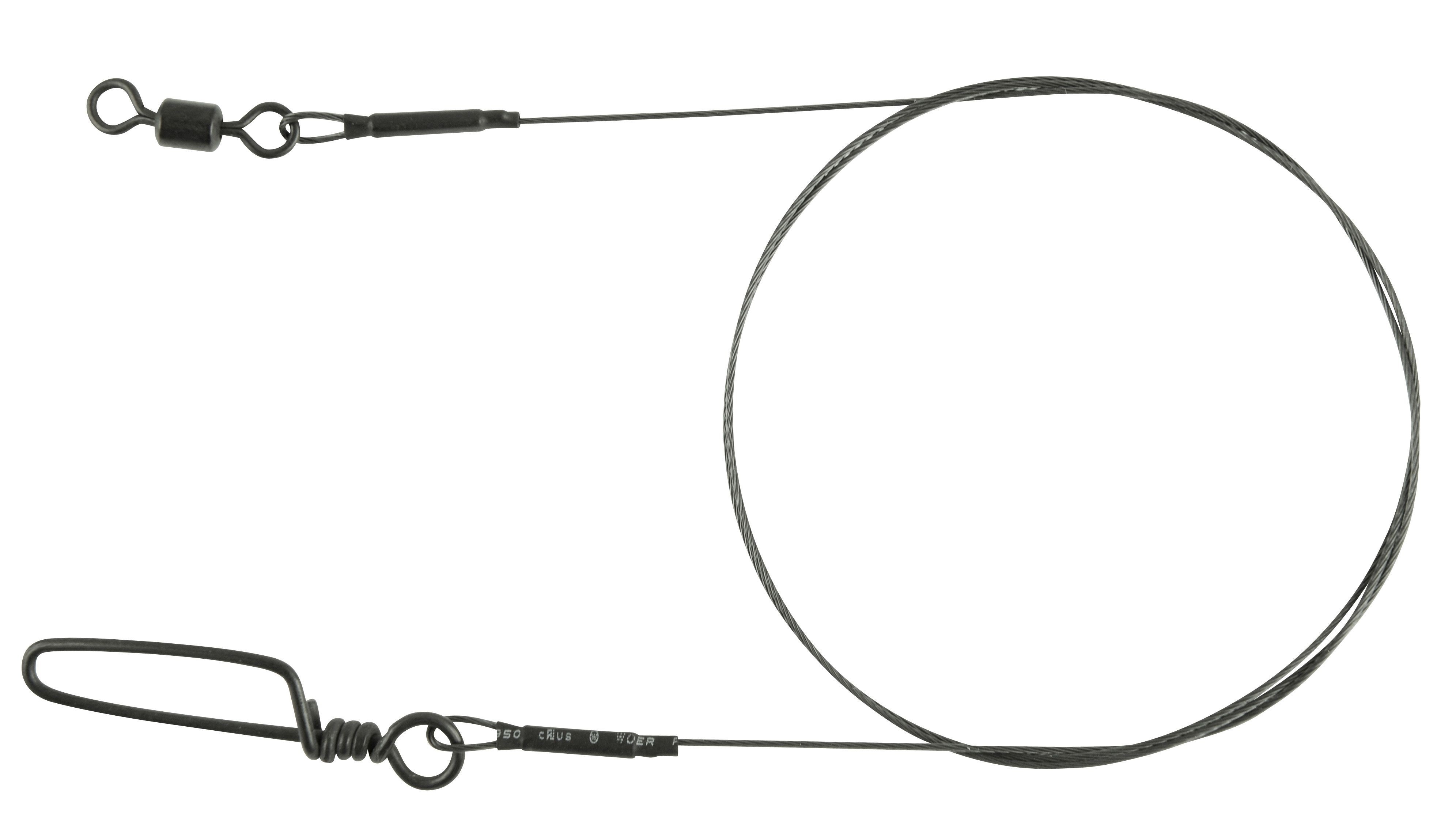 Поводок SPRO Matte Black Titanium 1x7 Wire 18lb 30см - фото 1