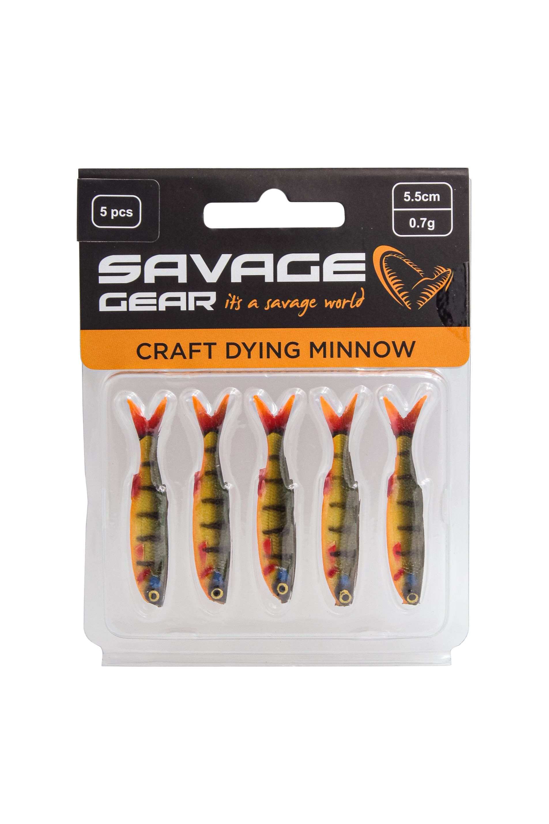 Приманка Savage Gear Craft dying minnow 5,5см 0,7гр pearch 5шт - фото 1