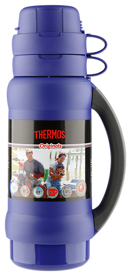 Термос Thermos 34-100 со стеклянной колбой 1.0л grey indigo - фото 1