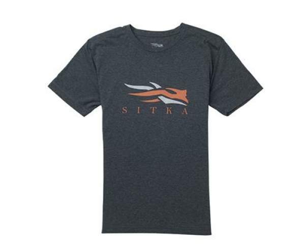 Футболка Sitka Logo tee SS heather black - фото 1