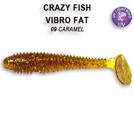 Приманка Crazy Fish Vibro fat  2,7&quot; 1-71-9-1 - фото 1