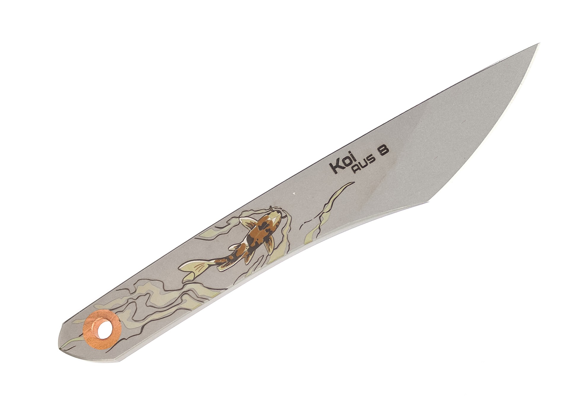 Нож NC Custom Koi karidashi AUS8 satin - фото 1