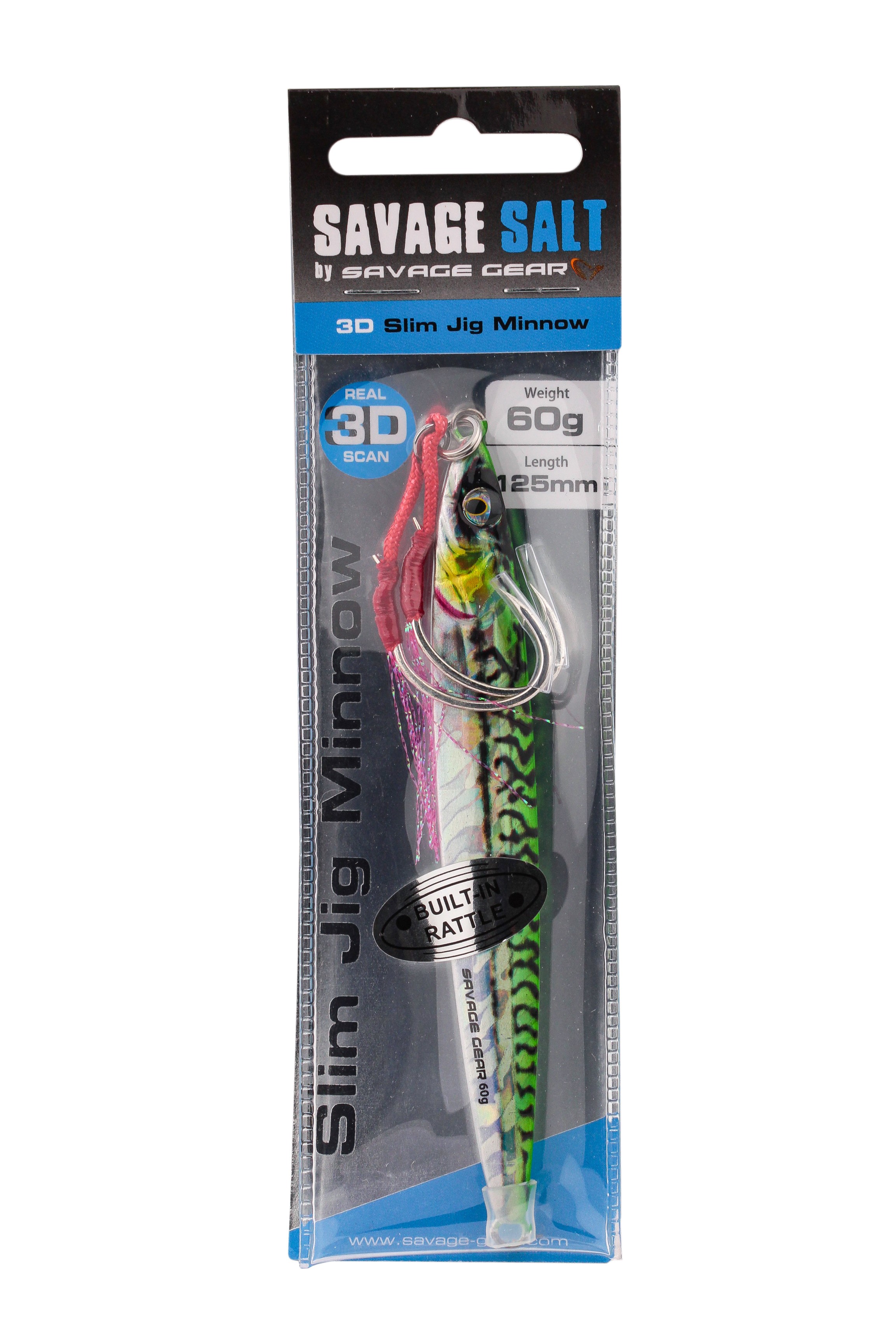 Пилькер Savage Gear 3D Slim jig minnow 60гр 12.5см green mackerel - фото 1