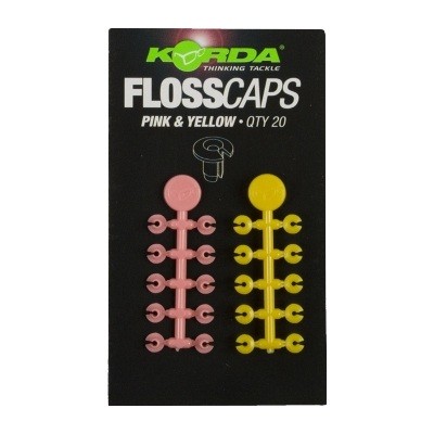 Стопор для бойлов Korda Floss caps pink yellow - фото 1
