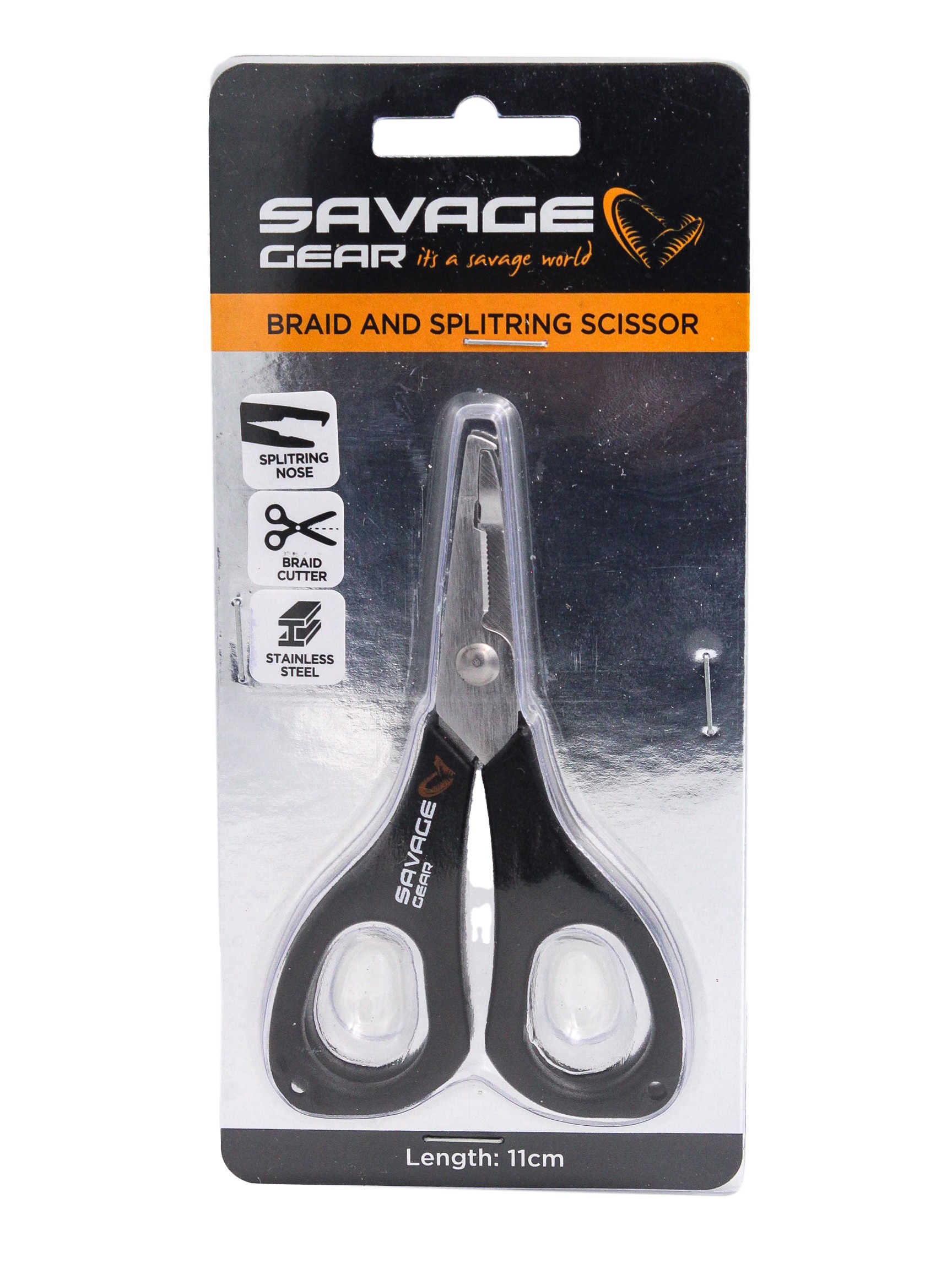Ножницы Savage Gear Braid and Splitring scissors 11см - фото 1