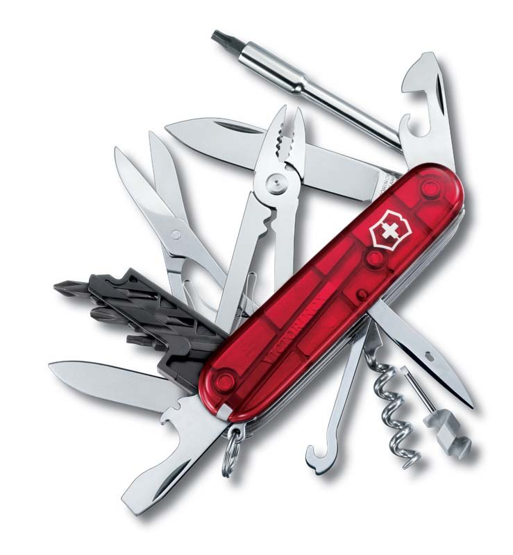 Нож Victorinox Cyber tool M 91мм красный полупрозрачный