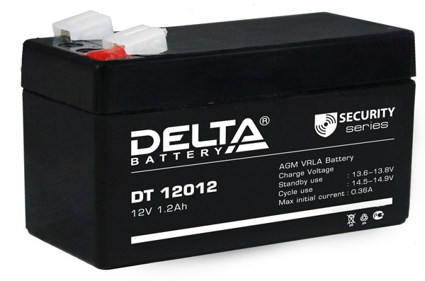 Аккумулятор Delta DT 12012 12v 1,2Ач - фото 1