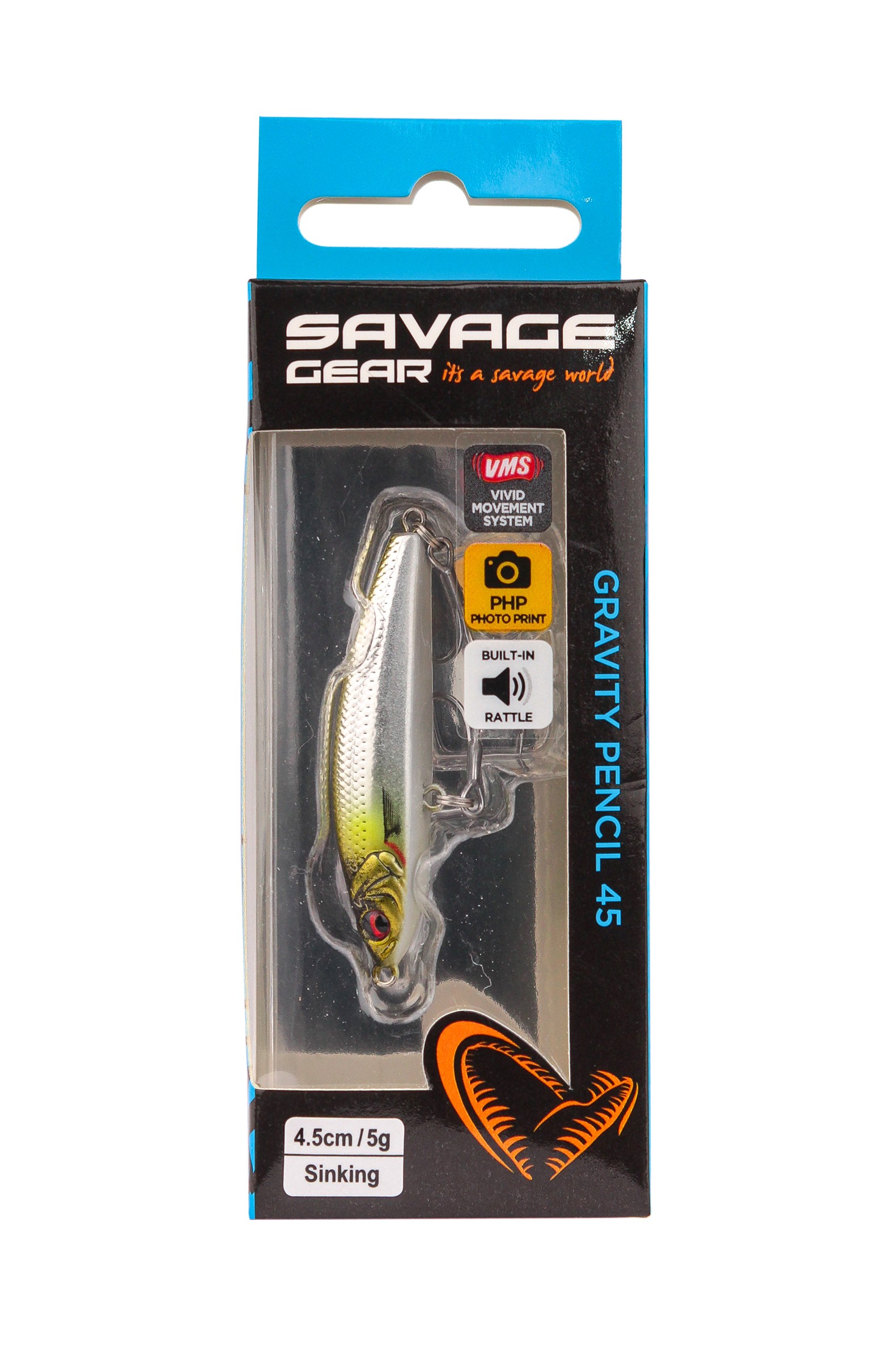 Воблер Savage Gear gravity  pencil 4,5см 5гр sinking mirror ayu - фото 1