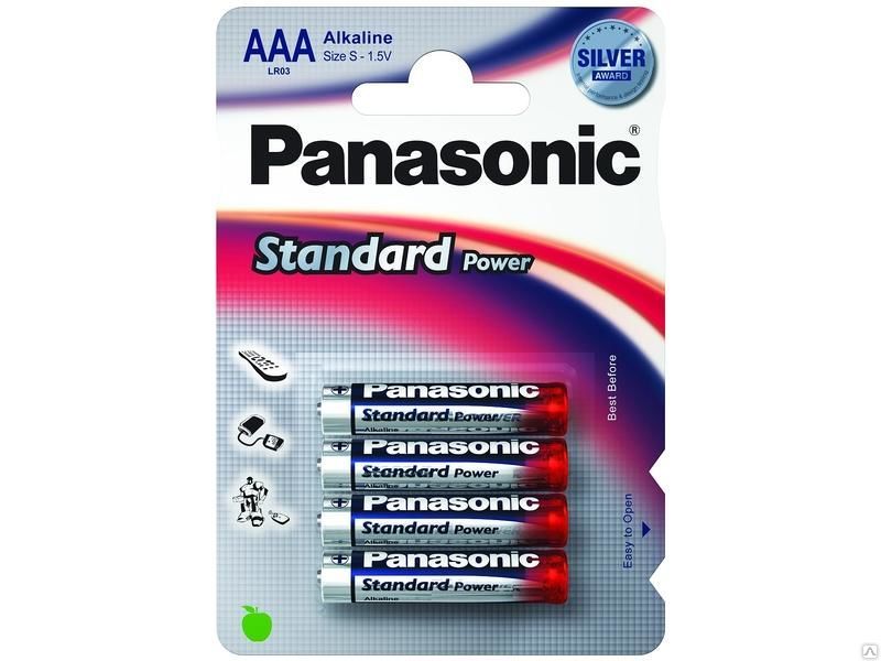 Батарейка щелочн. Panasonic LR03 AAA Everyday Power Standart 1.5 уп.4шт - фото 1