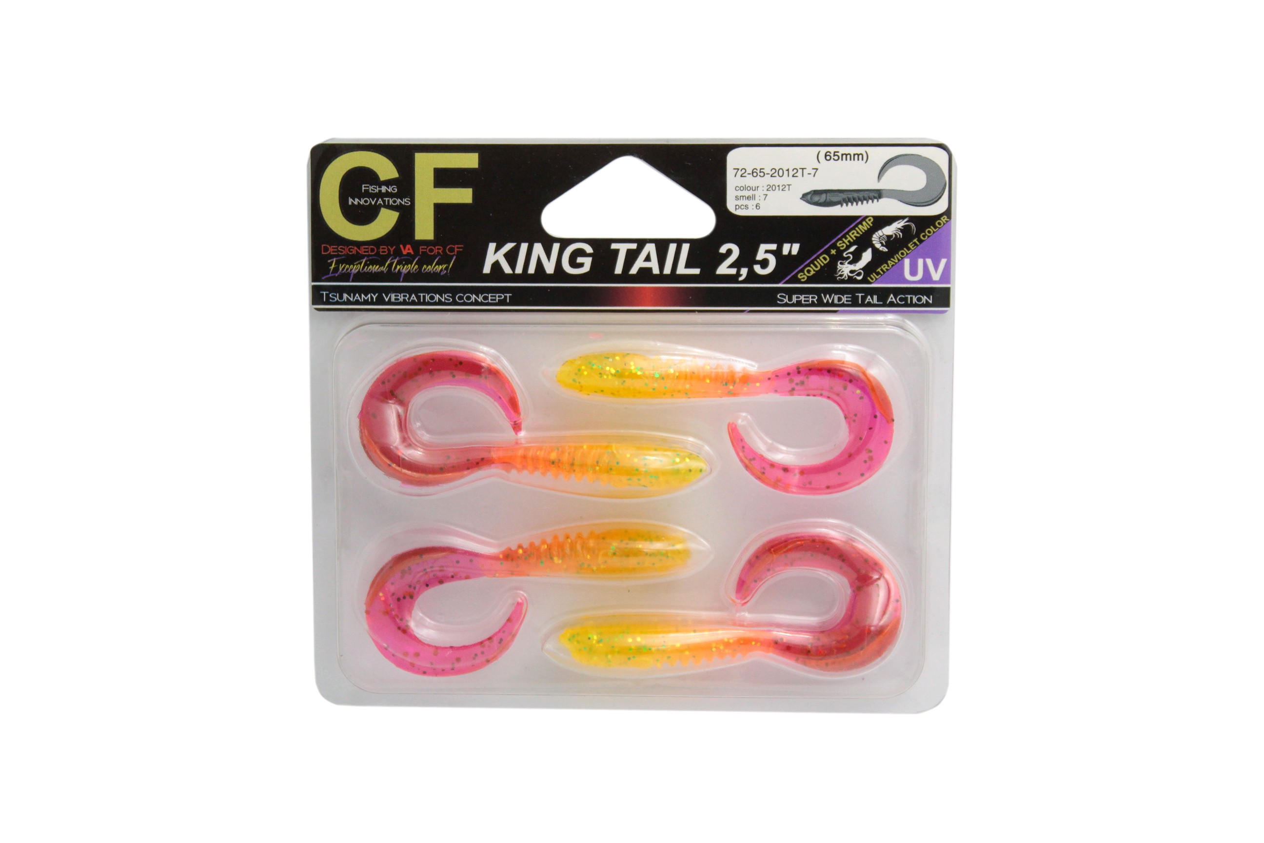Приманка Crazy Fish King Tail 2,5'' 72-65-2012T-7 - фото 1