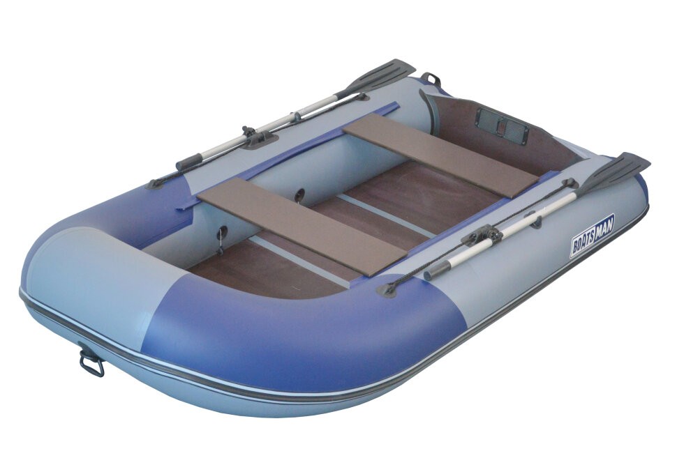 Лодка Boatsman BT300 надувная серо-синий - фото 1