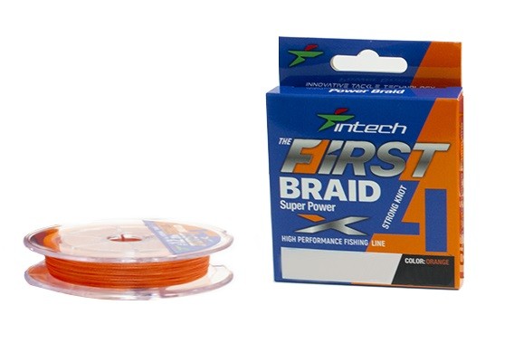 Шнур Intech First Braid X4 100м 0,3/0,09мм 6lb 2,72кг - фото 1