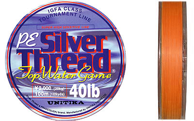 Шнур Unitika Silver thread top water game 100м 0,34мм 25кг - фото 1