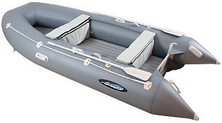 Лодка Gladiator E330 LT надувная серая - фото 2