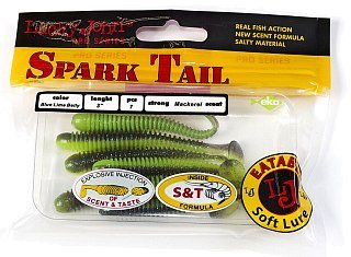 Приманка Lucky John виброхвост Pro series spark tail 3,0in 07,60/T53 7шт - фото 4