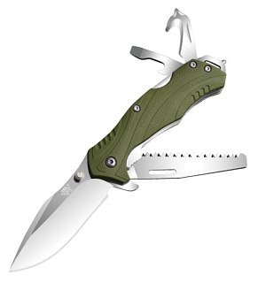 Нож Sanrenmu 7098LUE-PP-T5 складной сталь 12C27 Mirror green PA66 GF